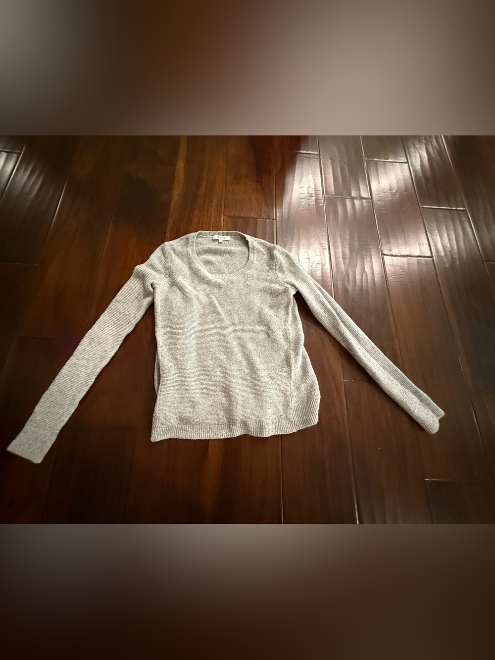 Madewell Light Gray Marled Crewneck Pullover Sweater